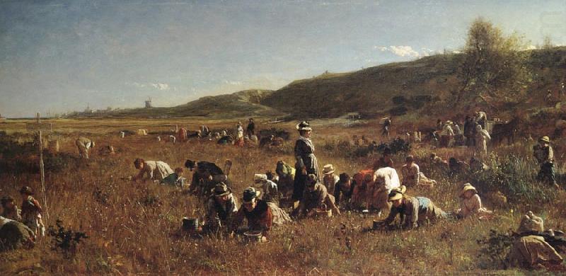 Eastman Johnson THe Cranberry Harvest,Island of Nantucket china oil painting image